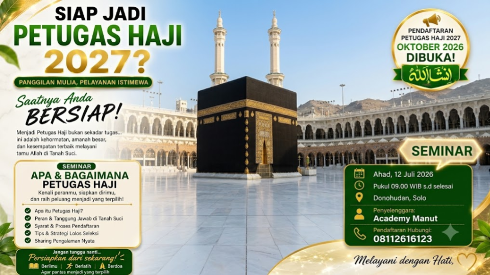 Ikuti seminar calon petugas haji dan umroh yang diselenggarakandi solo oleh fistatour.