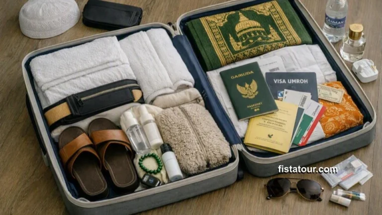 Perlengkapan haji plus yang disediakan travel meliputi koper, dokumen penting dan beberapa hal lainnya.